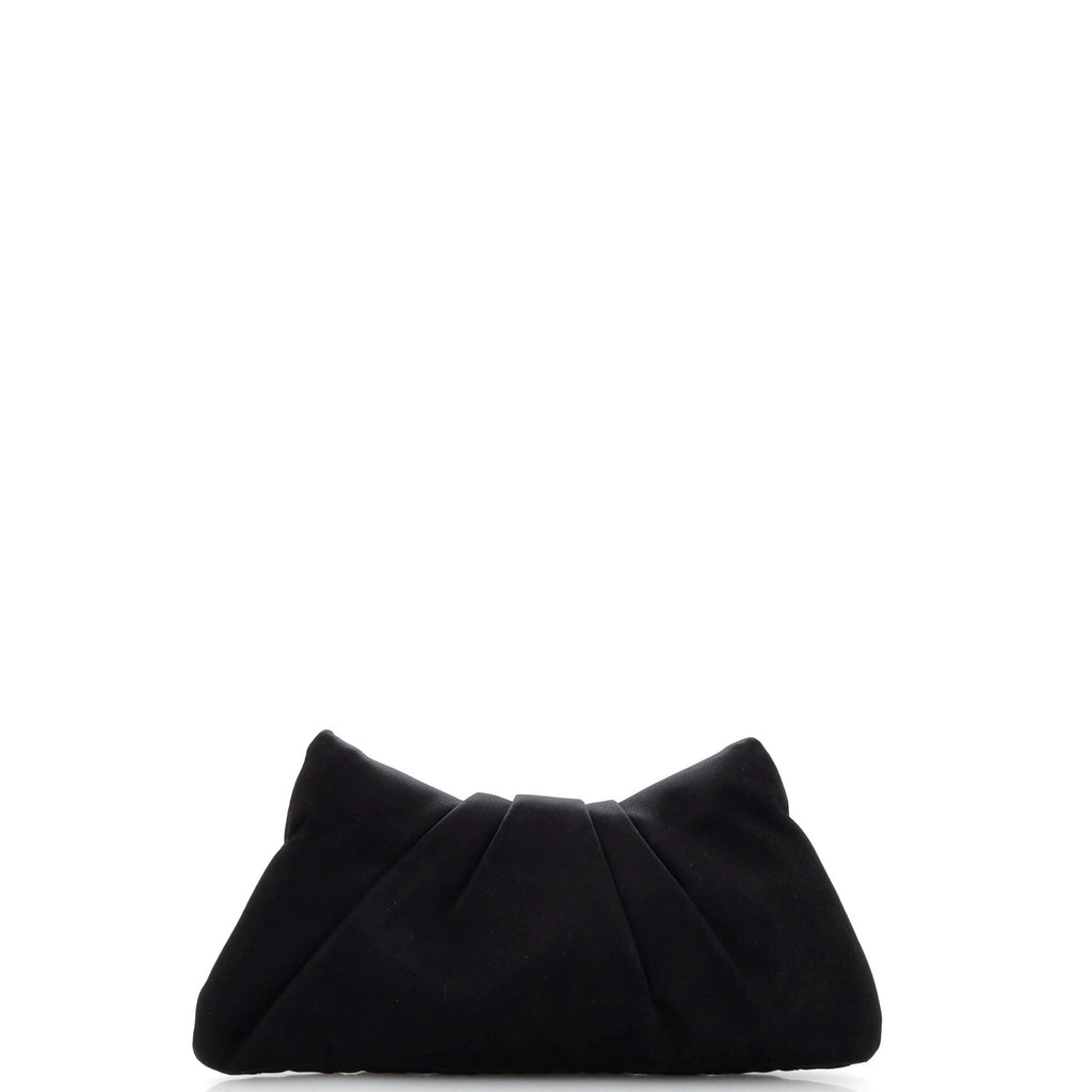 CC Half Moon Clutch Quilted Satin Small