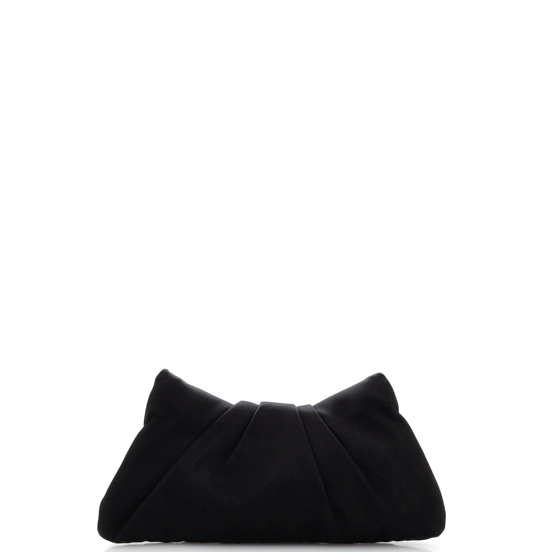 CC Half Moon Clutch Quilted Satin Small