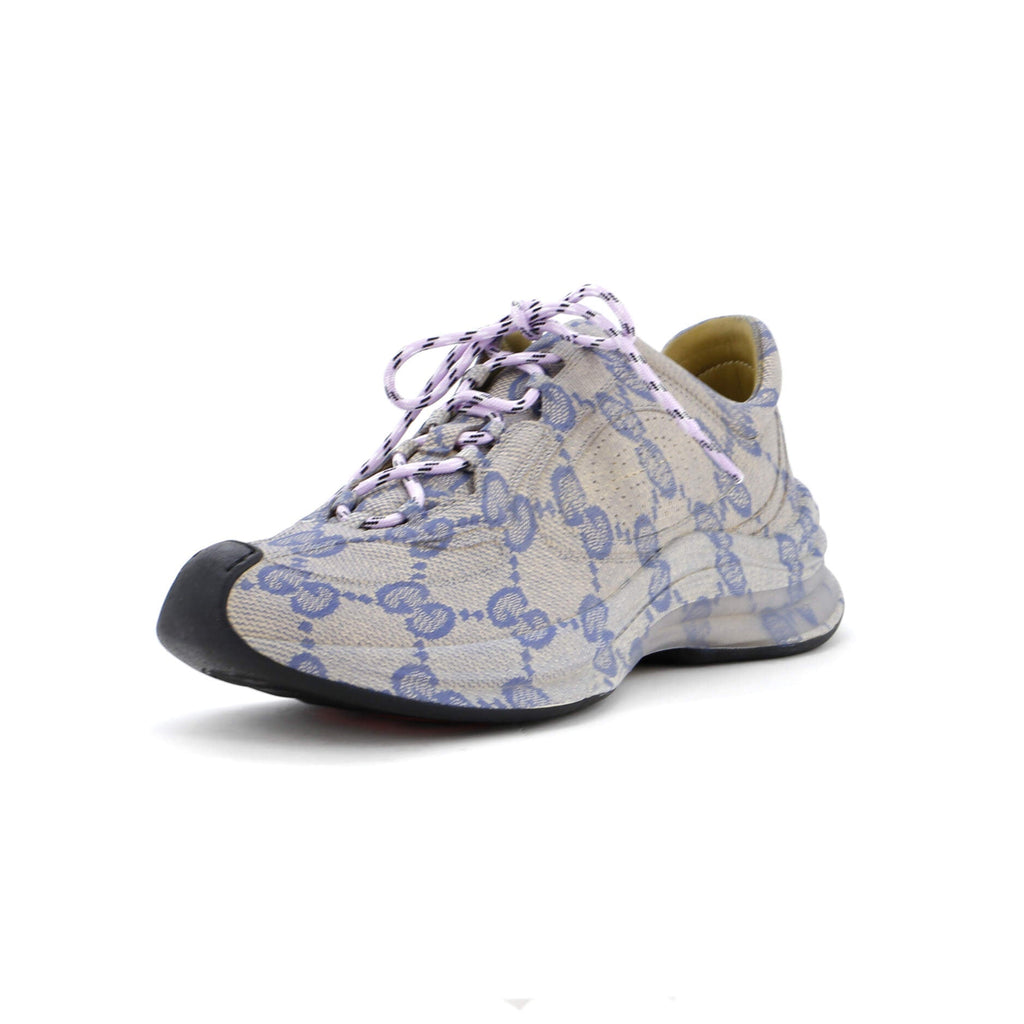 Women's Run Sneakers Monogram Print Leather