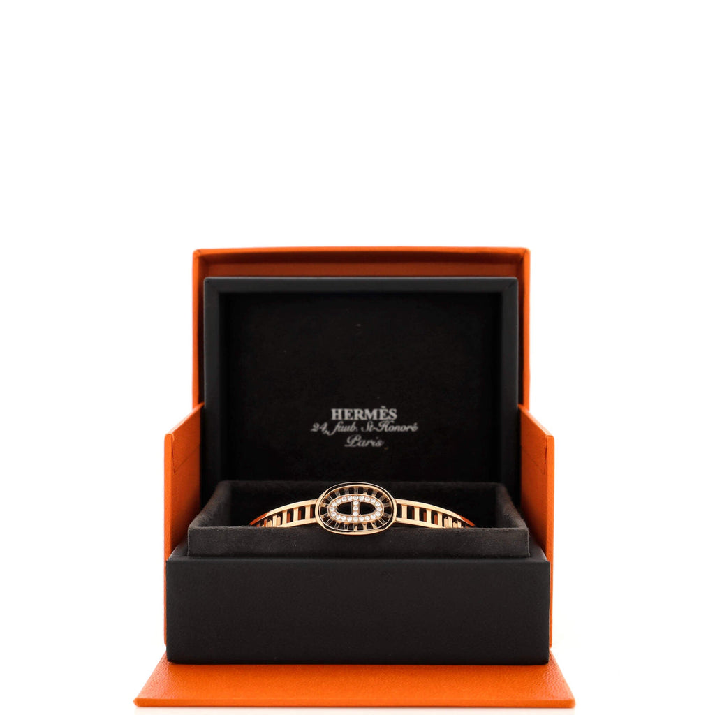 Chaine D'Ancre Divine Cuff Bracelet 18K Rose Gold and Diamonds