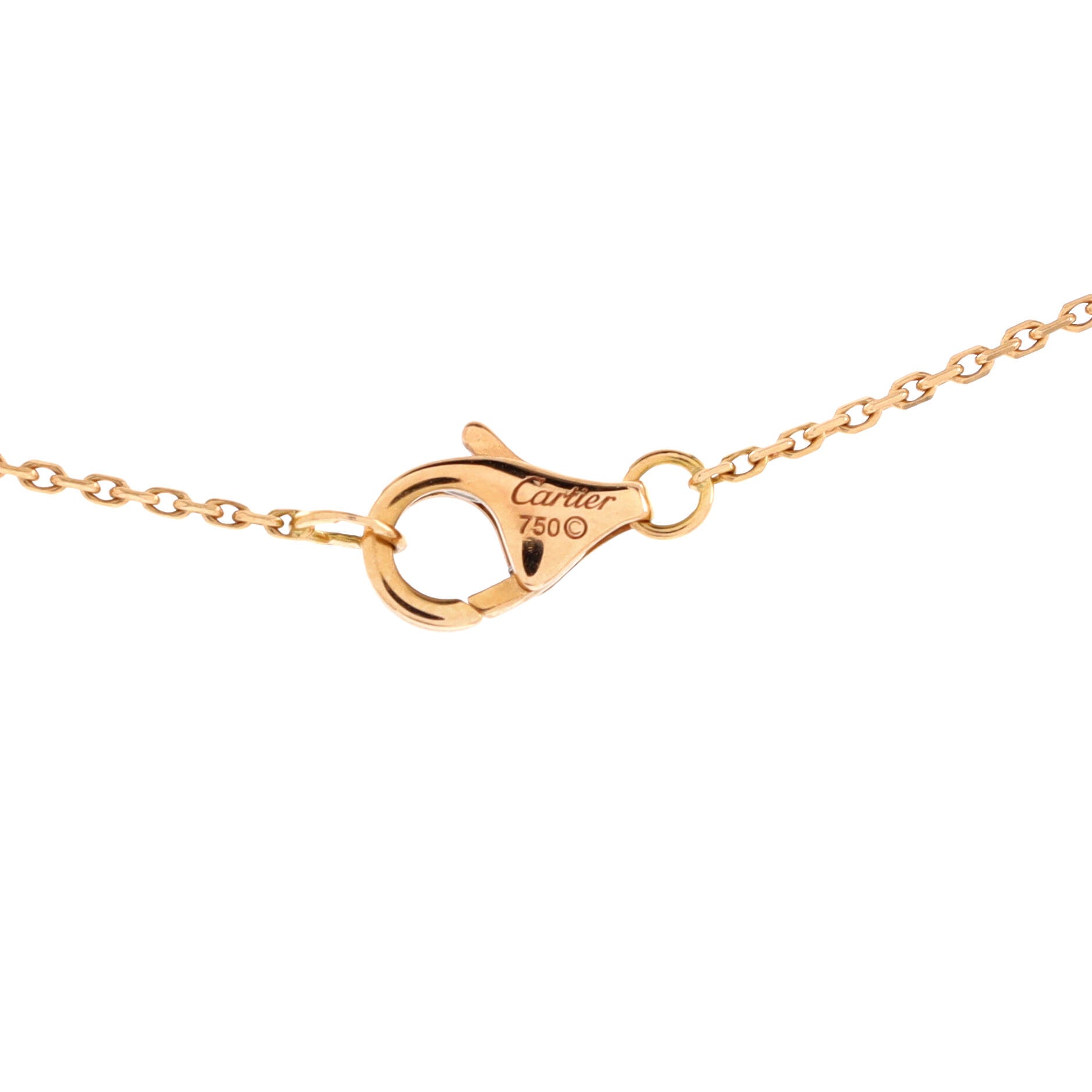 Caresse D'Orchidees Necklace 18K Rose Gold with Sapphires and Diamond Small