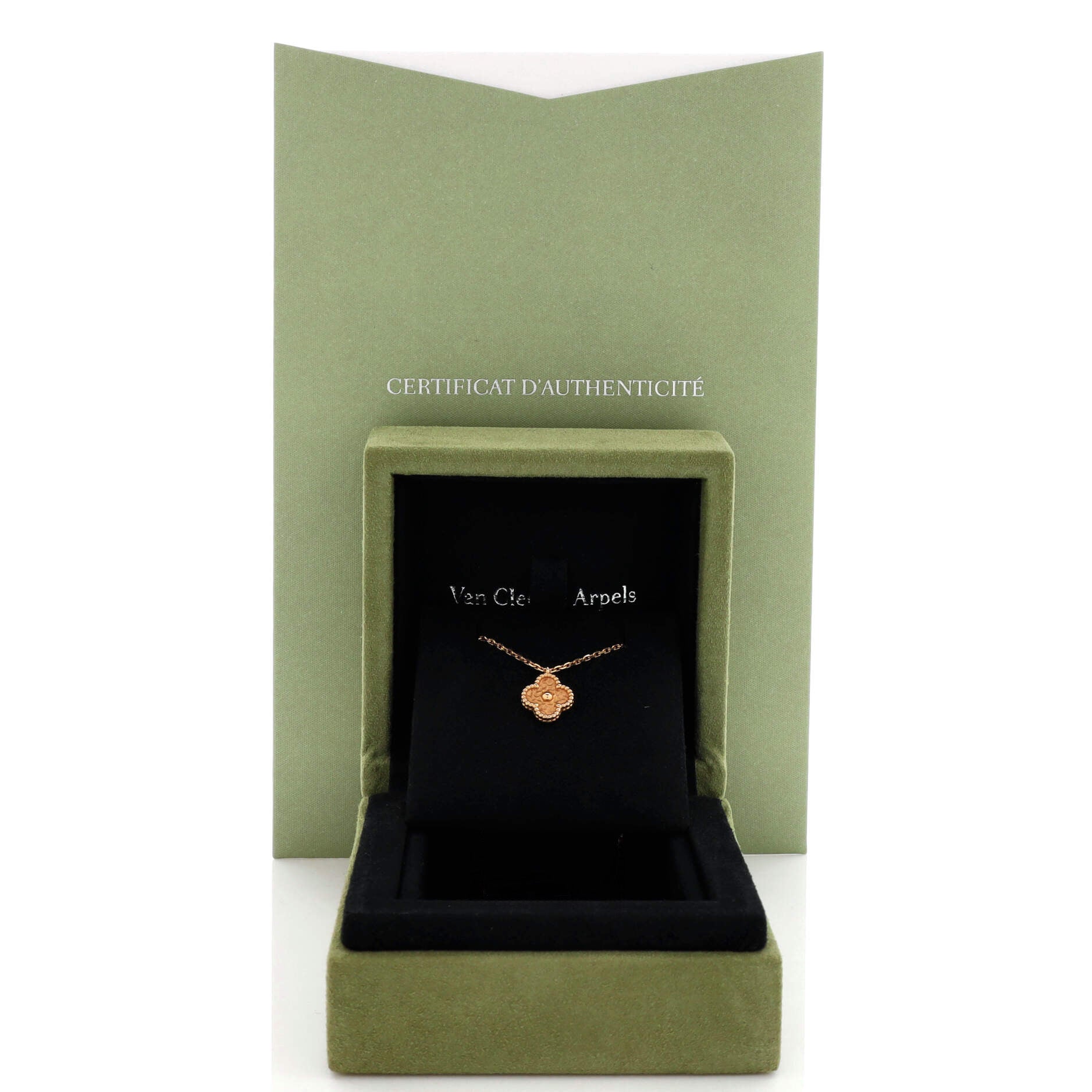 Sweet Alhambra Pendant Necklace 18K Rose Gold