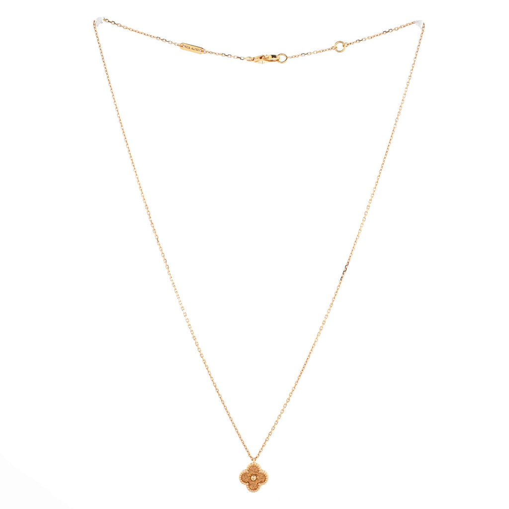 Sweet Alhambra Pendant Necklace 18K Rose Gold