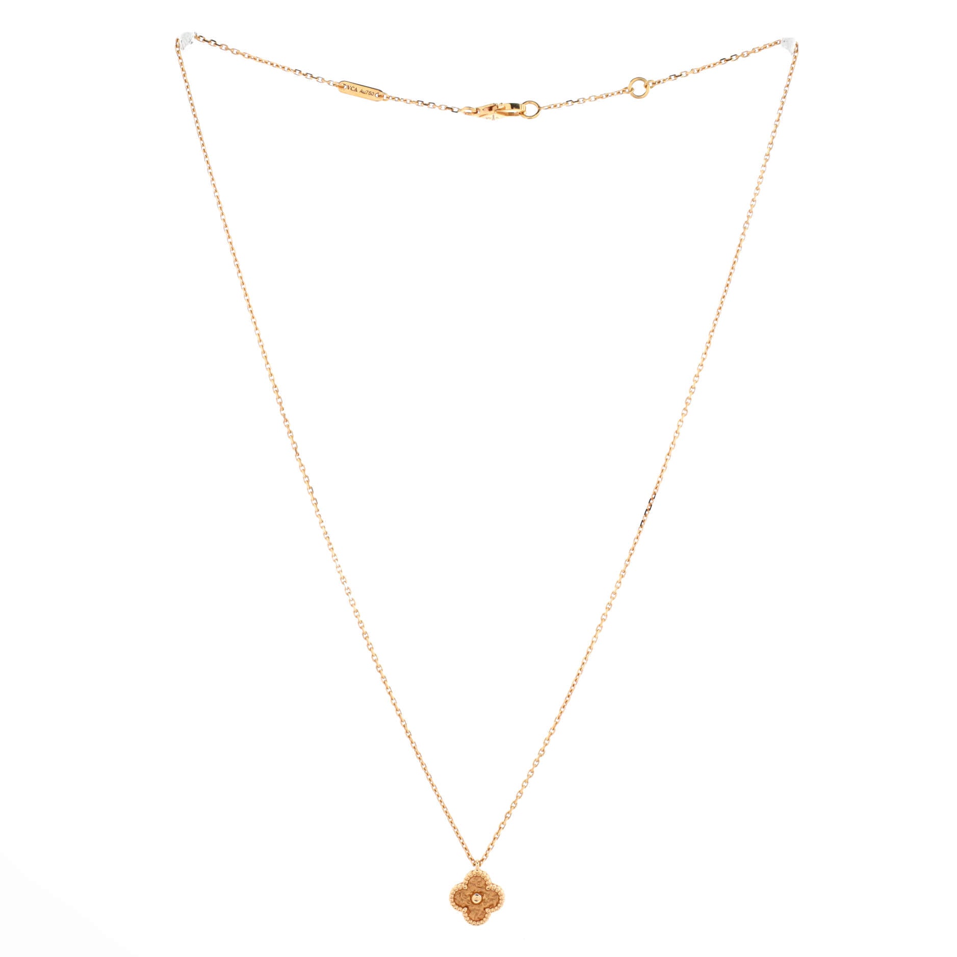 Sweet Alhambra Pendant Necklace 18K Rose Gold