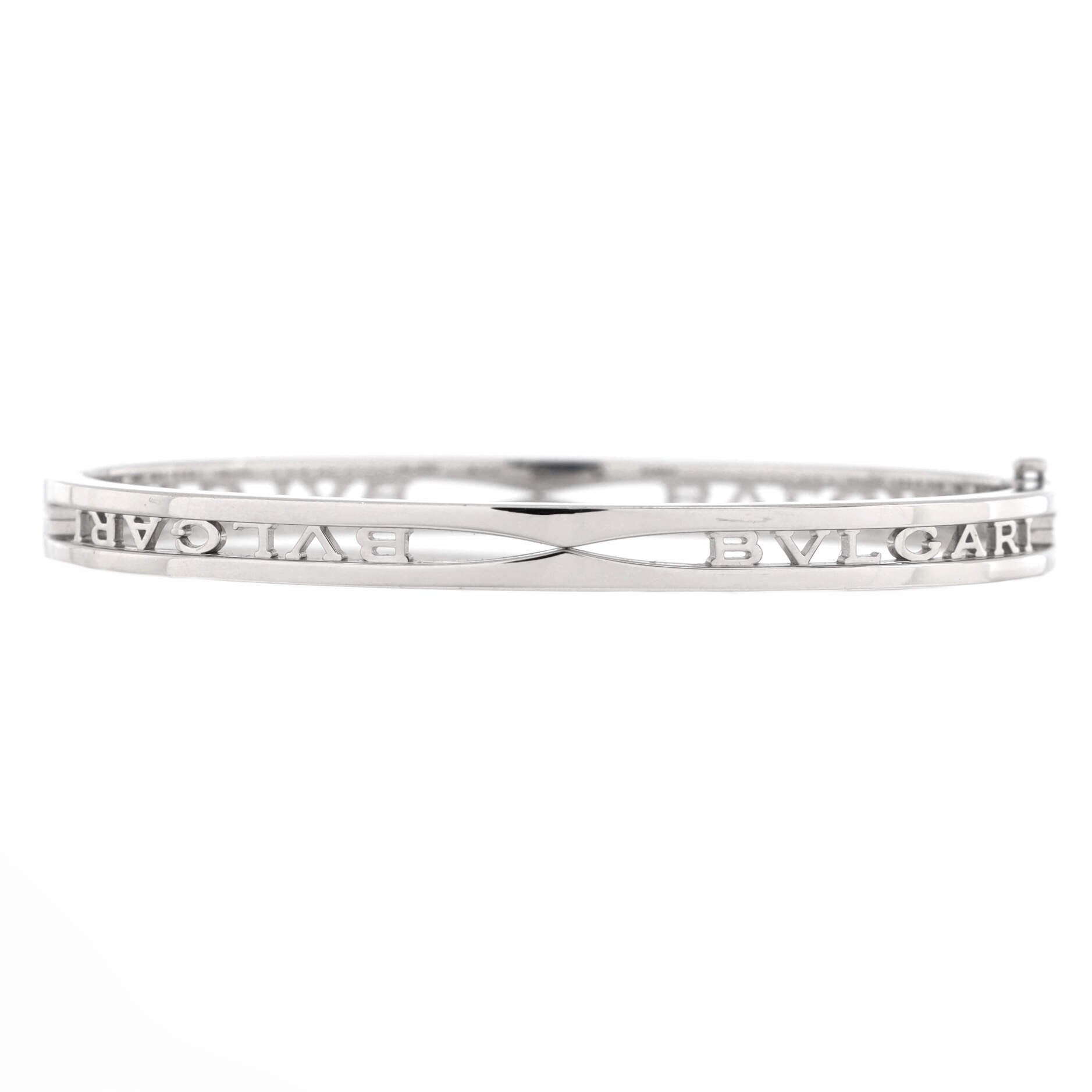 B.Zero1 Hinged Bangle Bracelet 18K White Gold