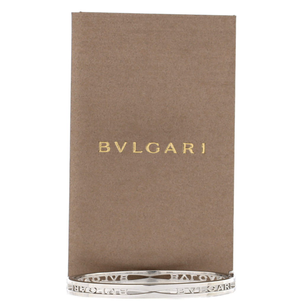 B.Zero1 Hinged Bangle Bracelet 18K White Gold