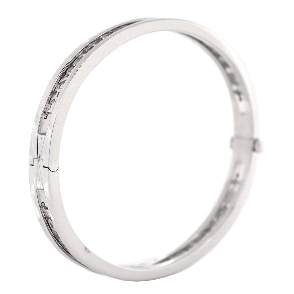 B.Zero1 Hinged Bangle Bracelet 18K White Gold