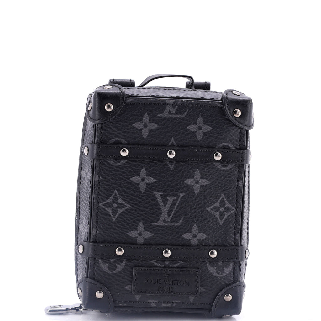 Louis Vuitton Soft Trunk Backpack Bag Charm and Key Holder Monogram Eclipse Canvas