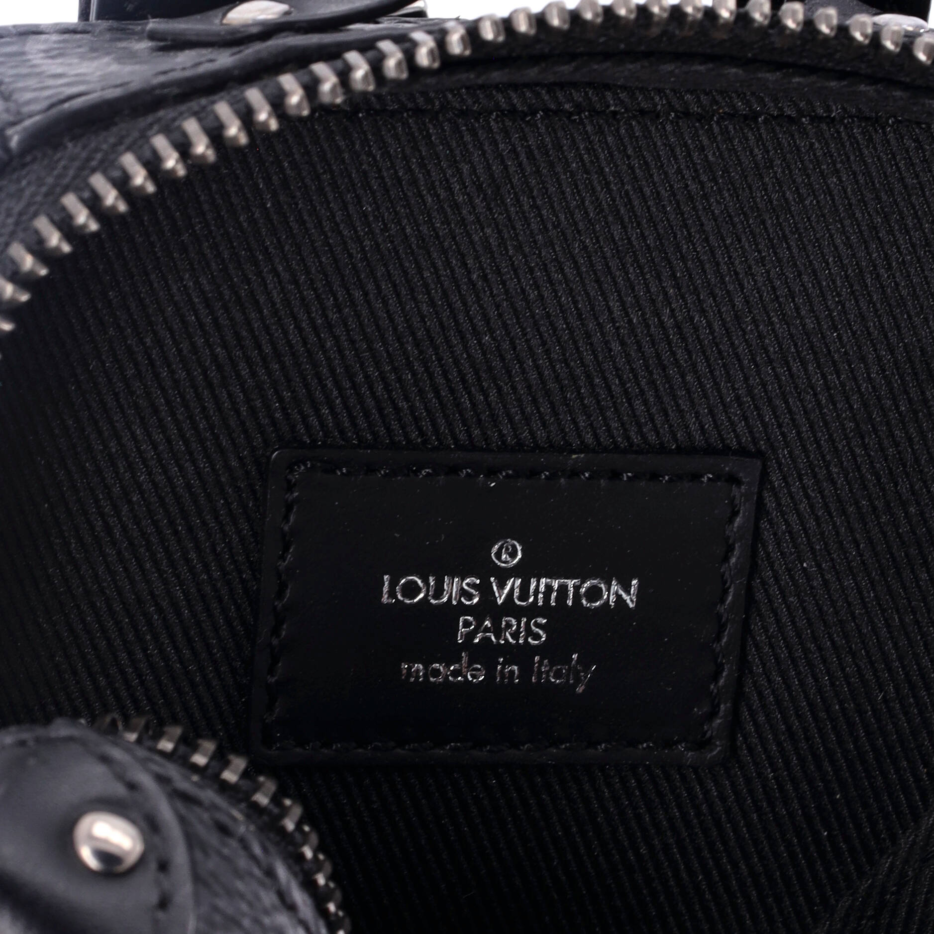 Louis Vuitton Soft Trunk Backpack Bag Charm and Key Holder Monogram Eclipse Canvas