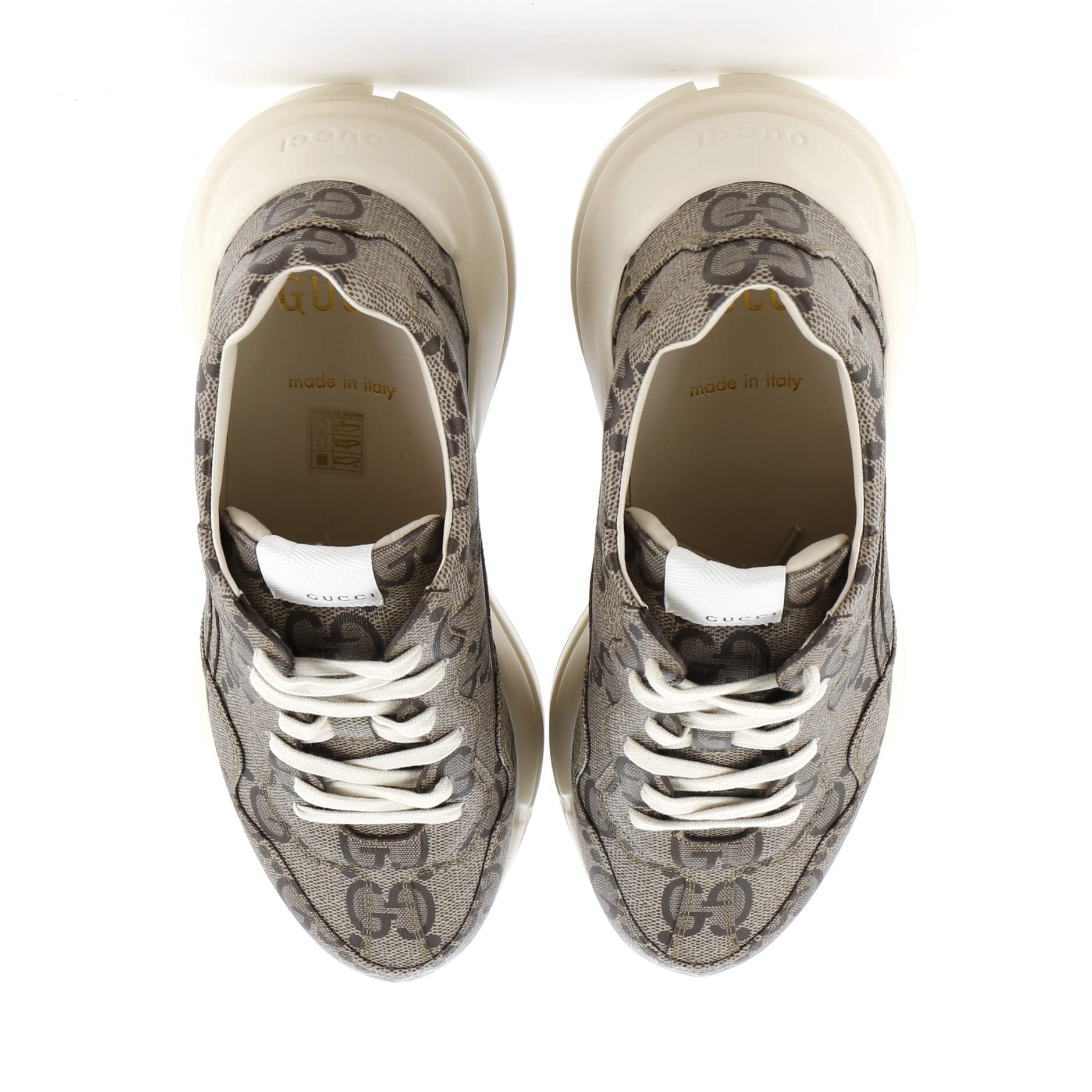 Rhyton Sneakers Jumbo GG Coated Canvas