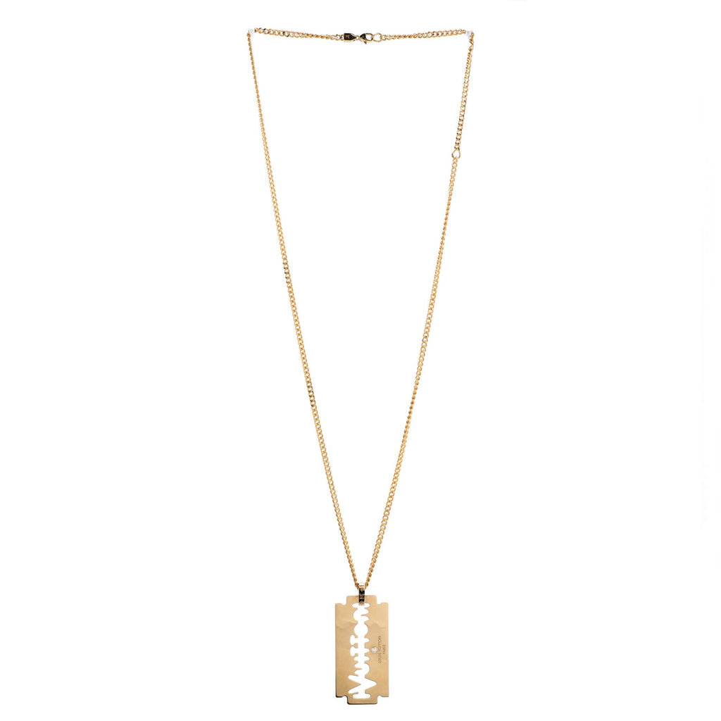 Blade Pendant Necklace 18K Yellow Gold with Diamond