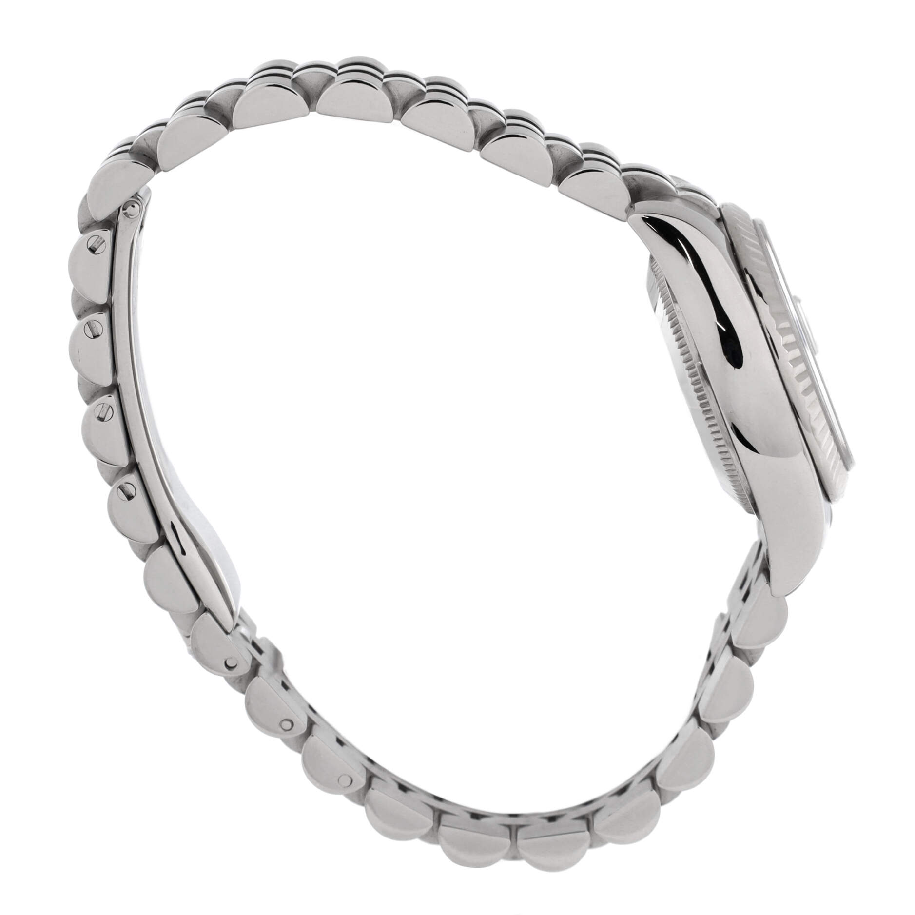 Oyster Perpetual Datejust Automatic Watch Stainless Steel and White Gold with Diamond Markers 26