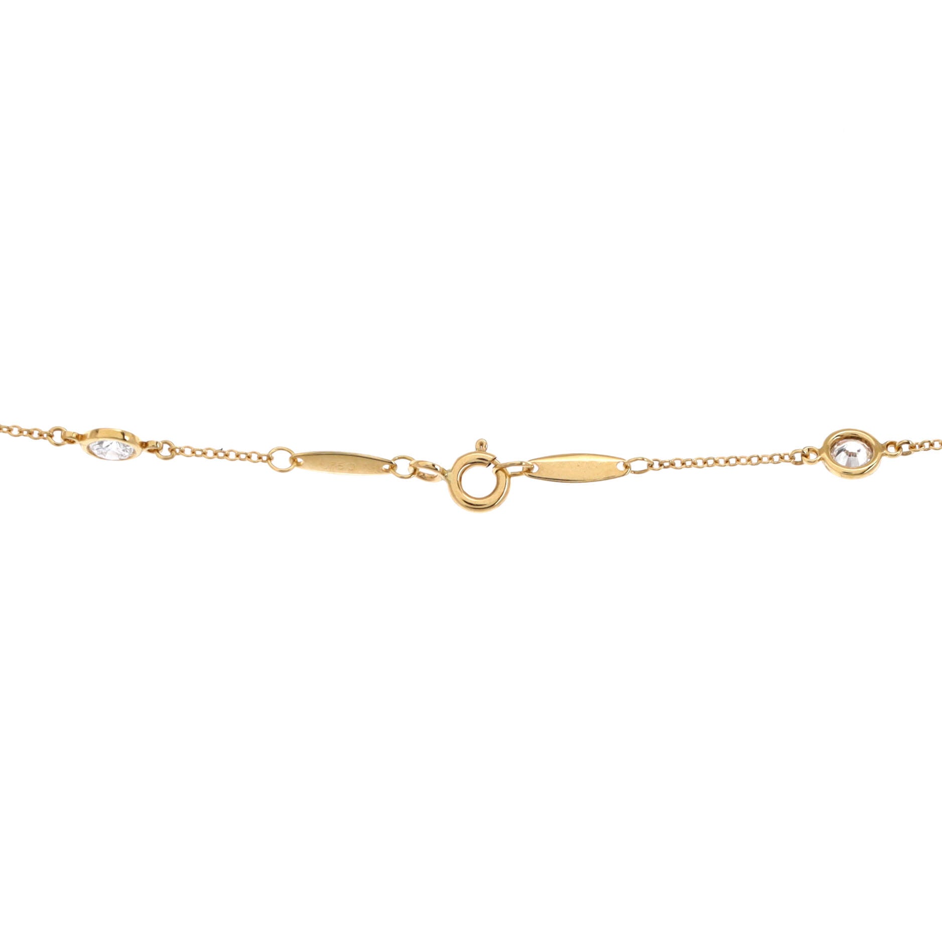 Elsa Peretti Diamonds By The Yard 24 Stone Necklace 18K Yellow Gold with Diamonds