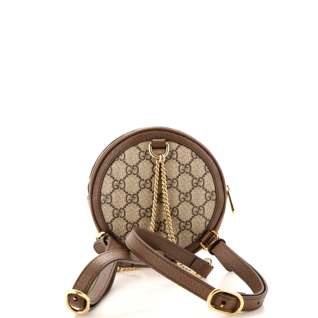 Ophidia Round Backpack GG Coated Canvas Mini