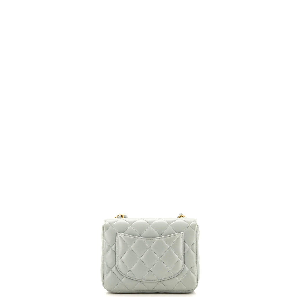 Casino Royale Charms Square Flap Bag Quilted Lambskin with Enamel Mini