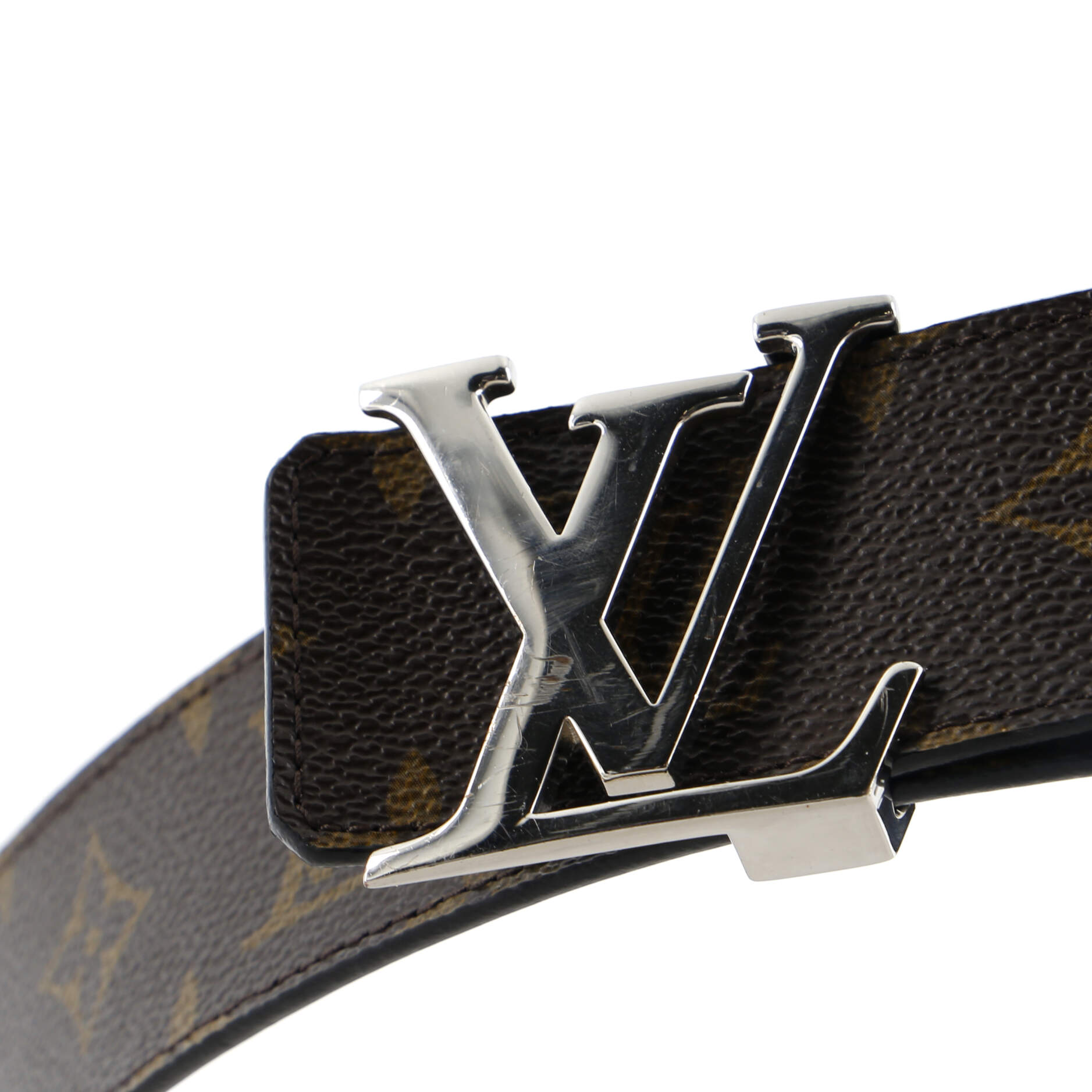 LV Initiales Reversible Belt Monogram Canvas and Leather Wide 95