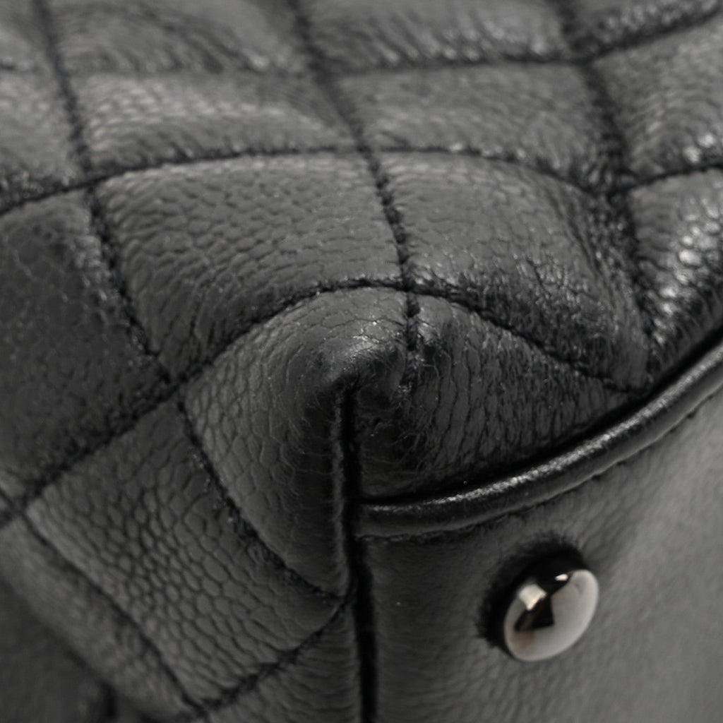 Caviar Quilted Small Coco Handle Flap So Black