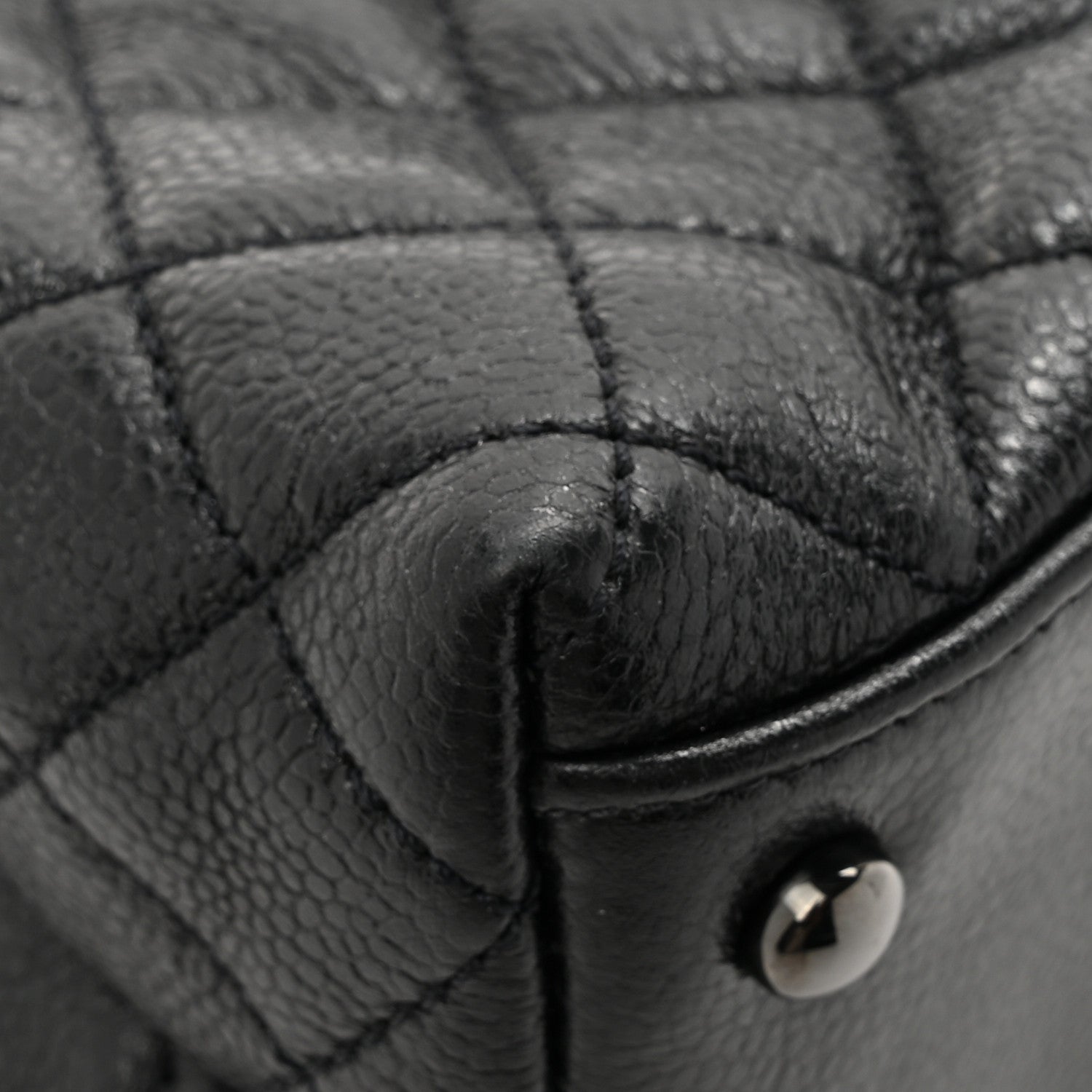 Caviar Quilted Small Coco Handle Flap So Black