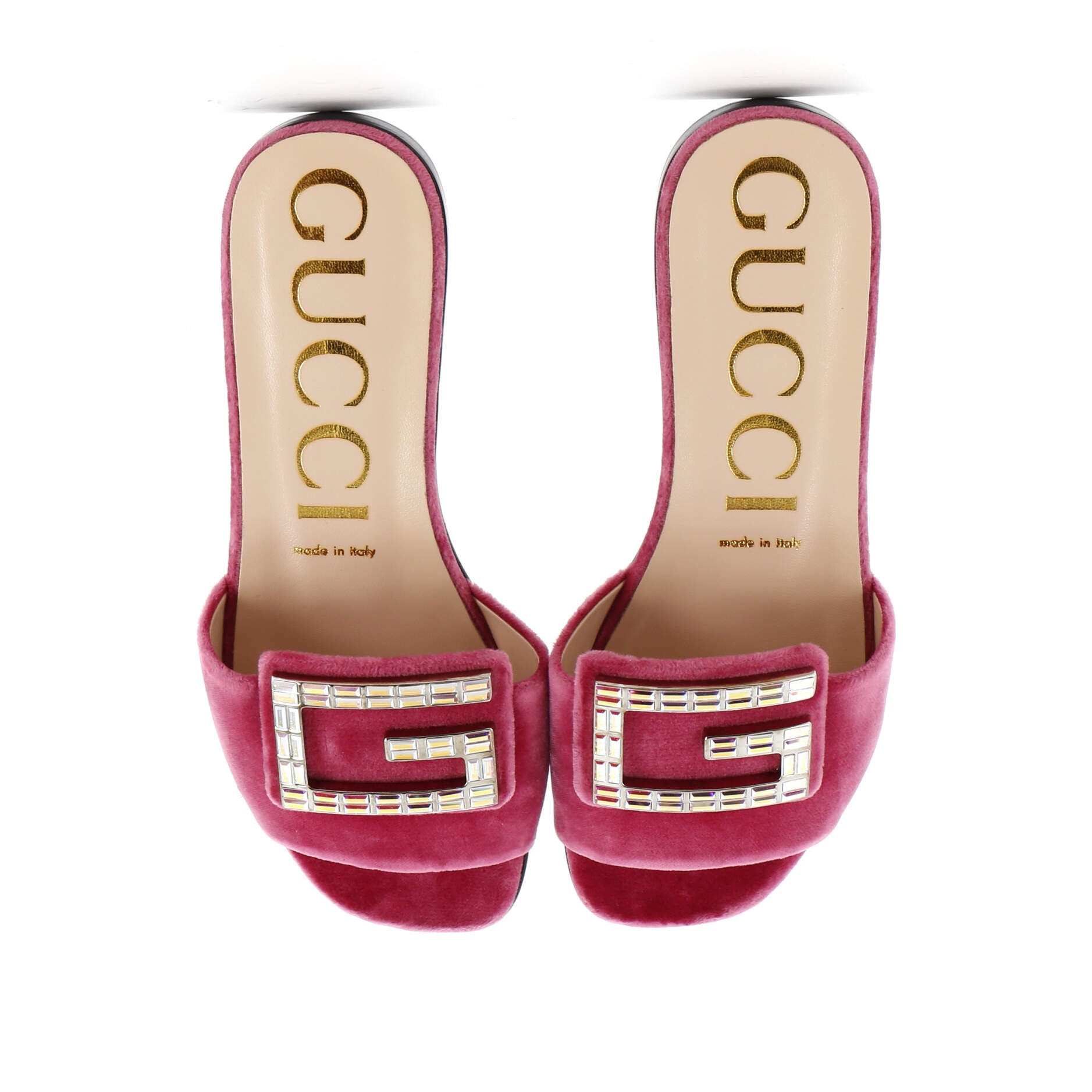 Women's Madelyn Slide Sandals Velvet with Crystals
