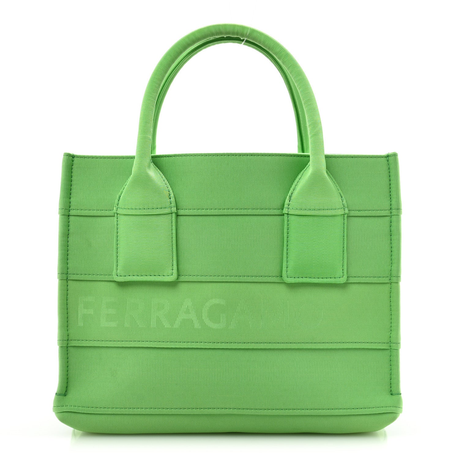 Nylon Logo Printed Tote Green