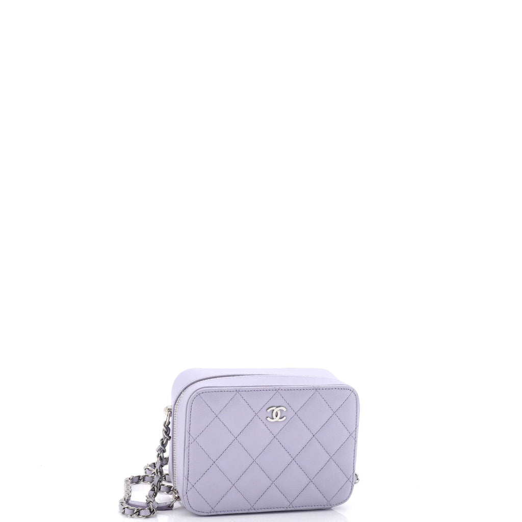 Square CC Chain Camera Bag Quilted Caviar Mini