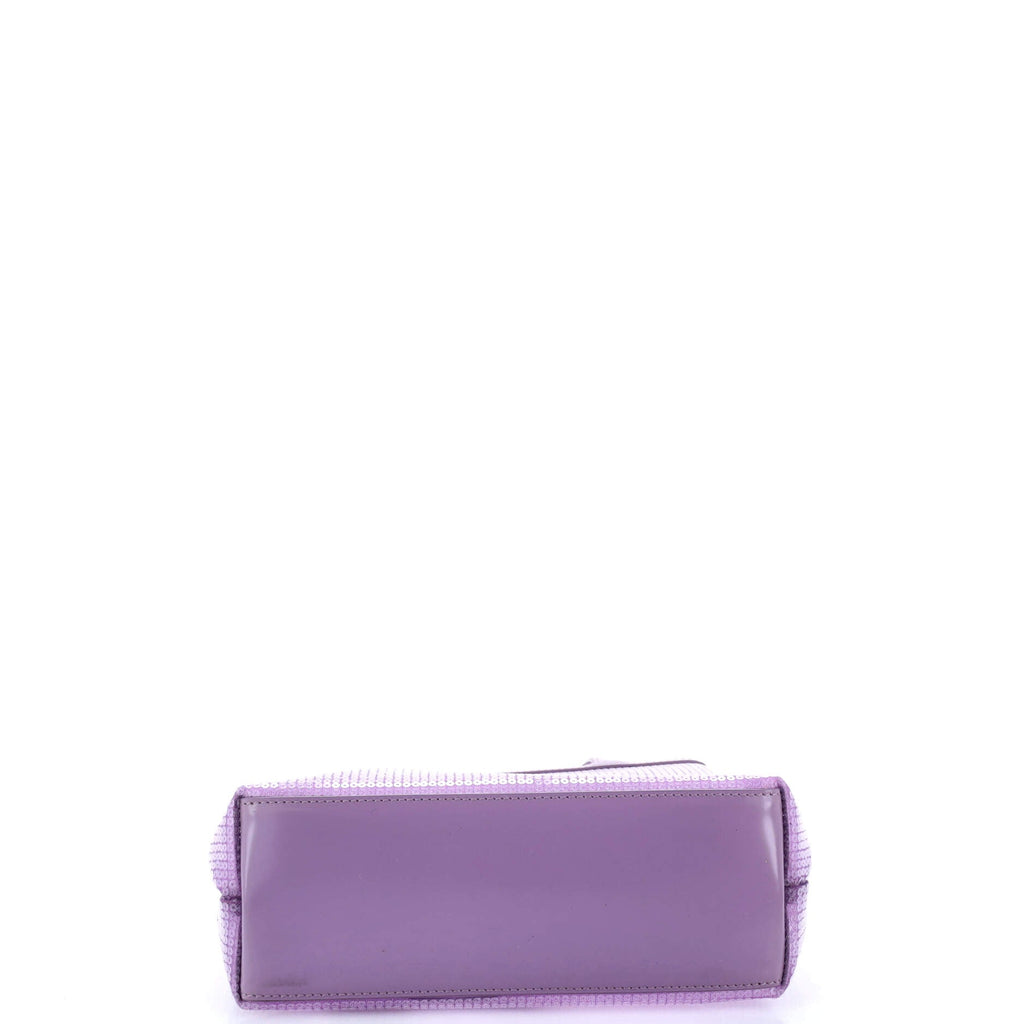 Logo Open Tote Sequined Mesh Small