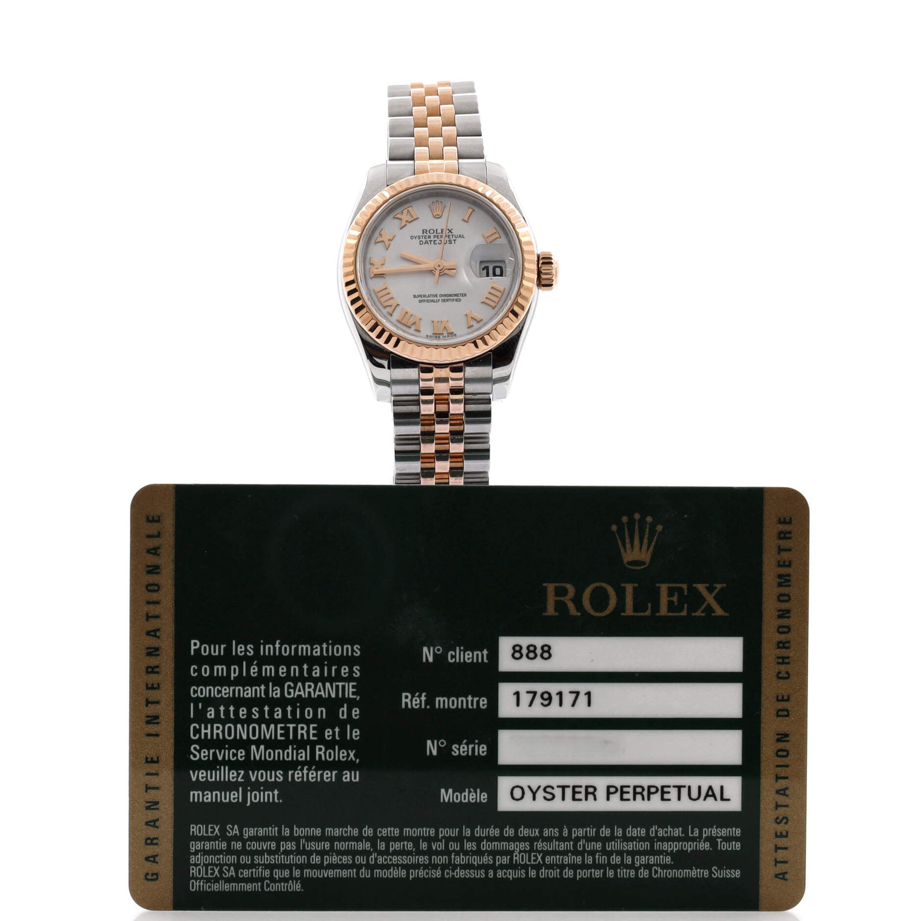 Oyster Perpetual Datejust Automatic Watch Stainless Steel and Rose Gold 26