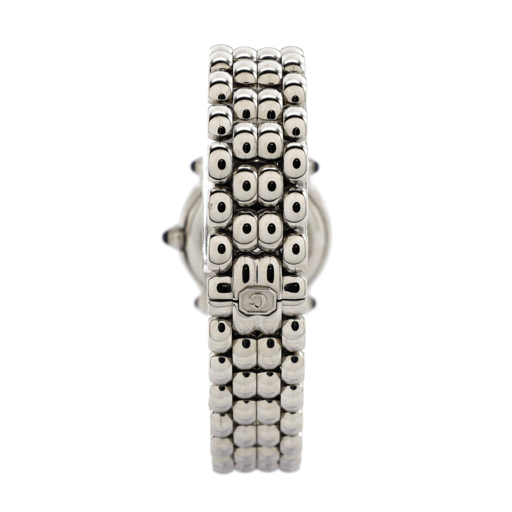 Happy Sport Classic Round Quartz Watch Stainless Steel with Floating Diamonds 26