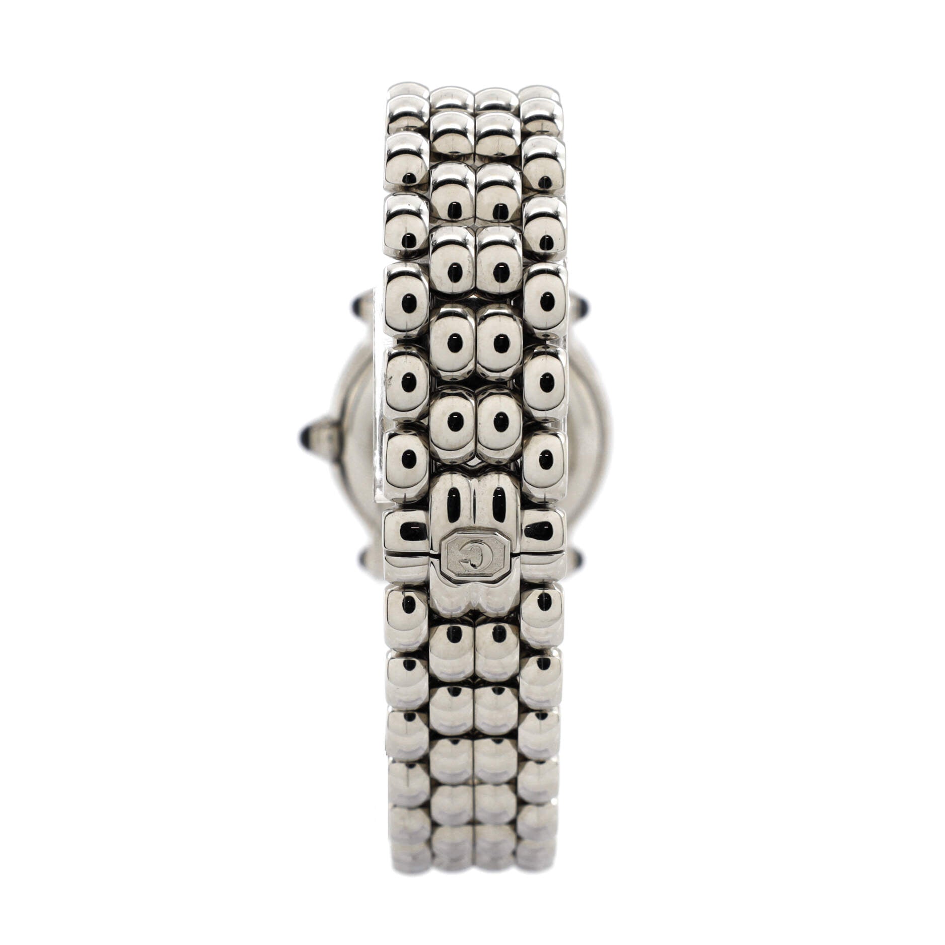 Happy Sport Classic Round Quartz Watch Stainless Steel with Floating Diamonds 26