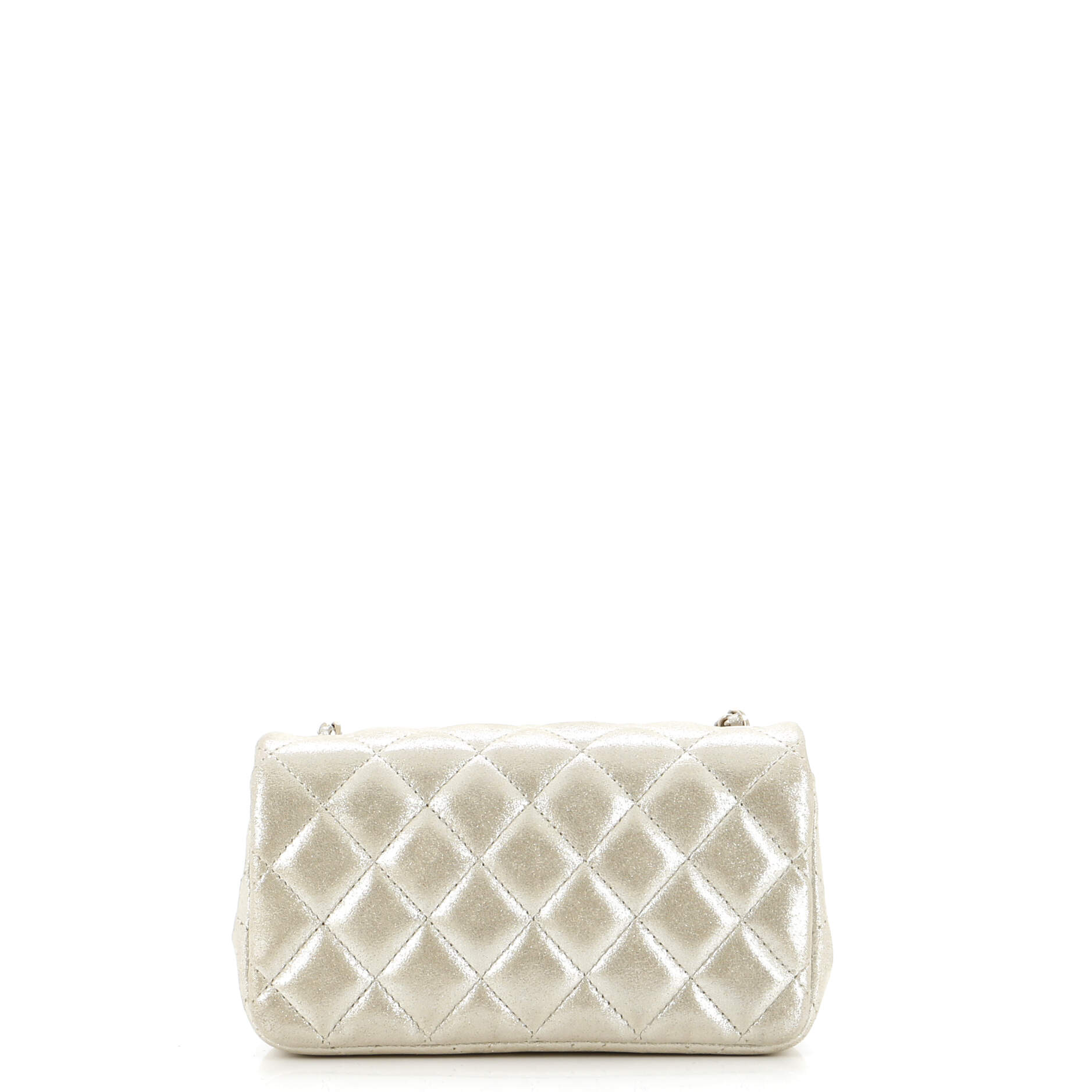 Crystal Dice Classic Single Flap Bag Quilted Iridescent Calfskin Extra Mini