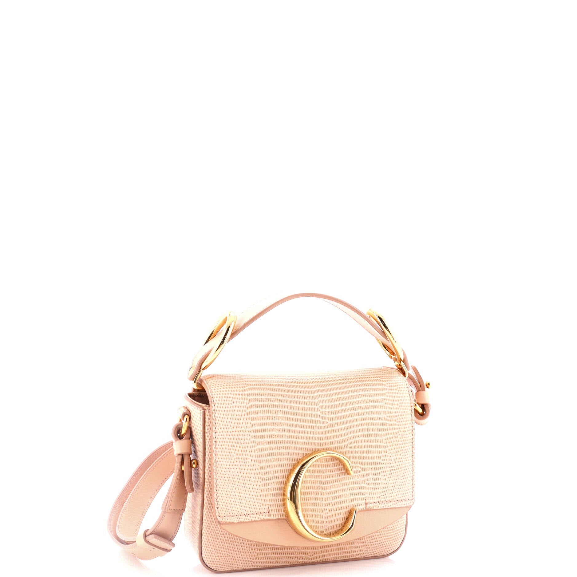 C Flap Bag Lizard Embossed Leather Mini