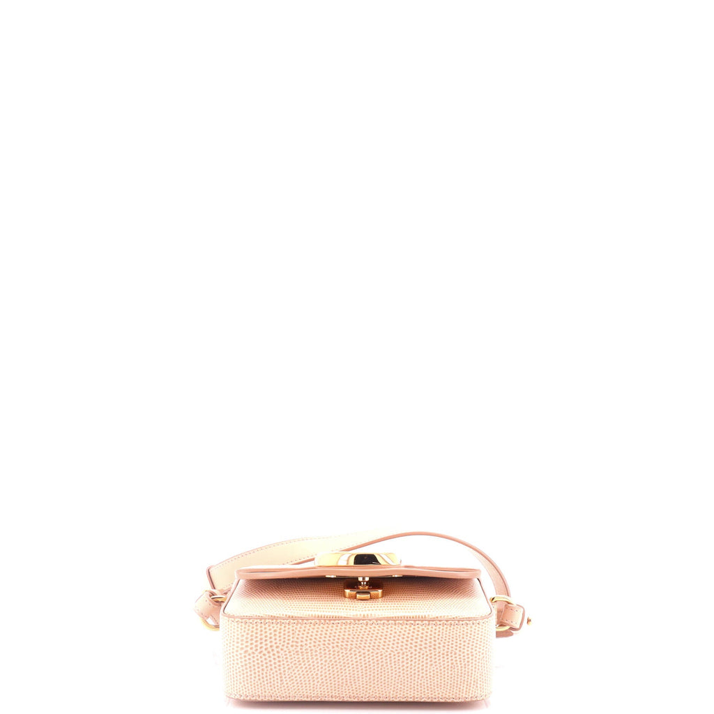 C Flap Bag Lizard Embossed Leather Mini