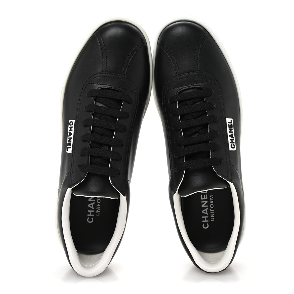 Calfskin CC Womens Sneakers 40 Black