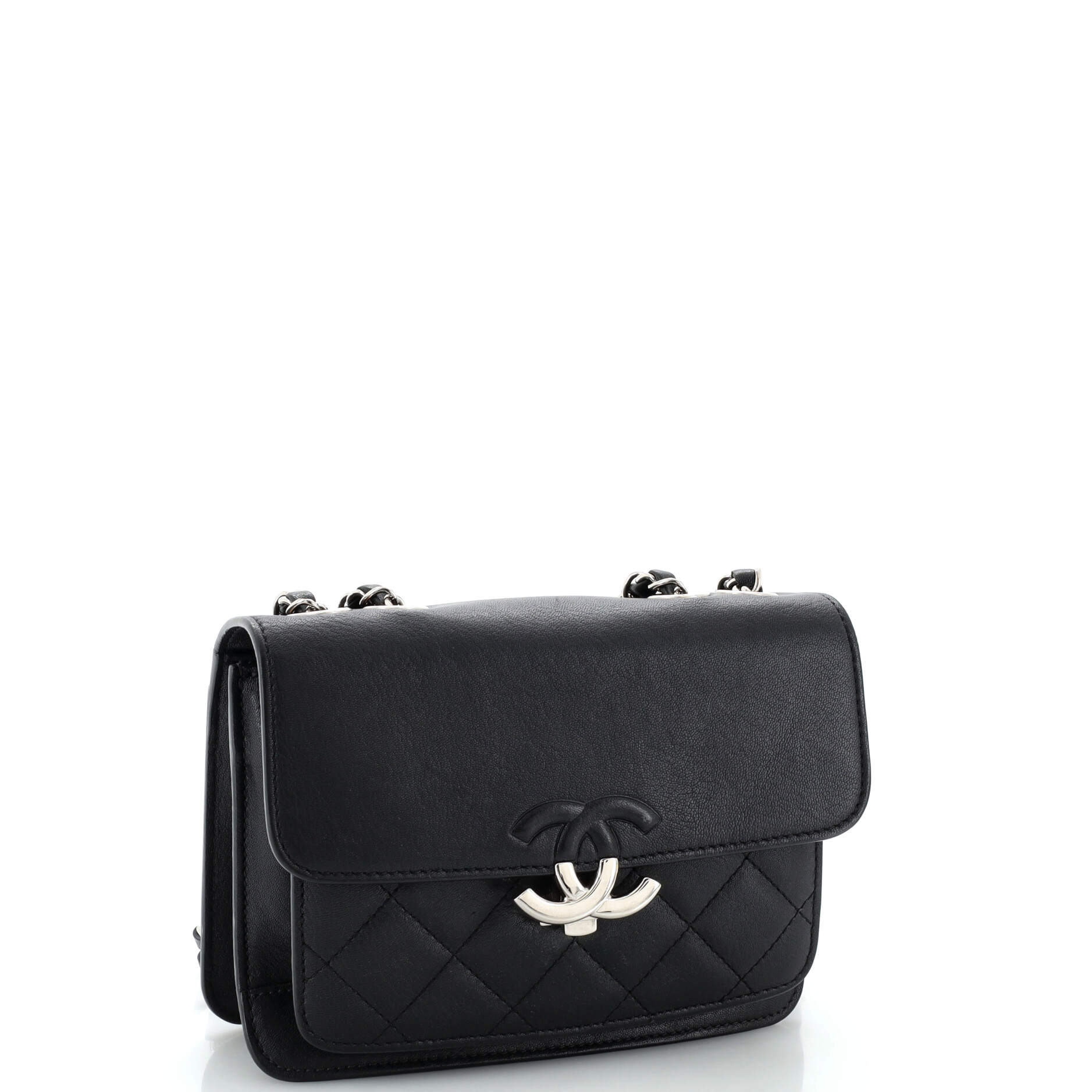 CC Box Flap Bag Quilted Calfskin Mini