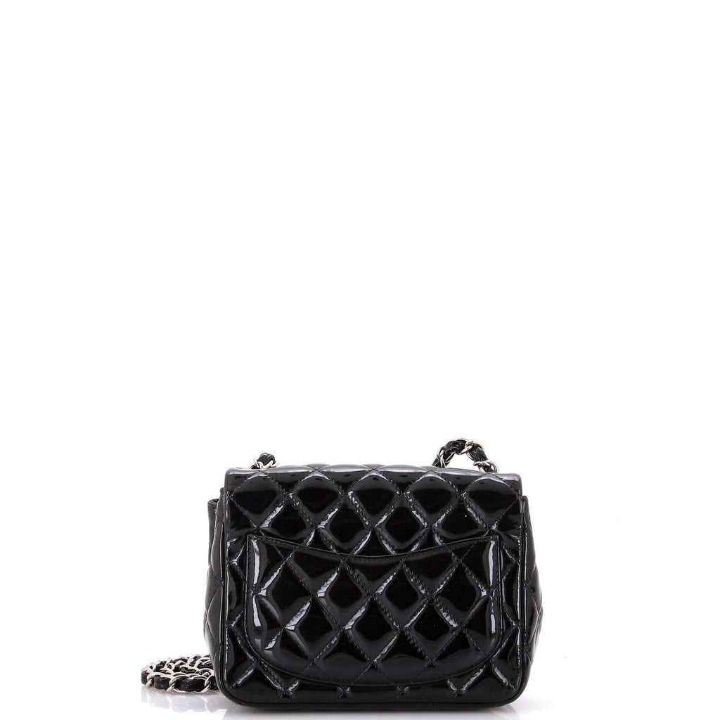 Square Classic Single Flap Bag Quilted Patent Mini