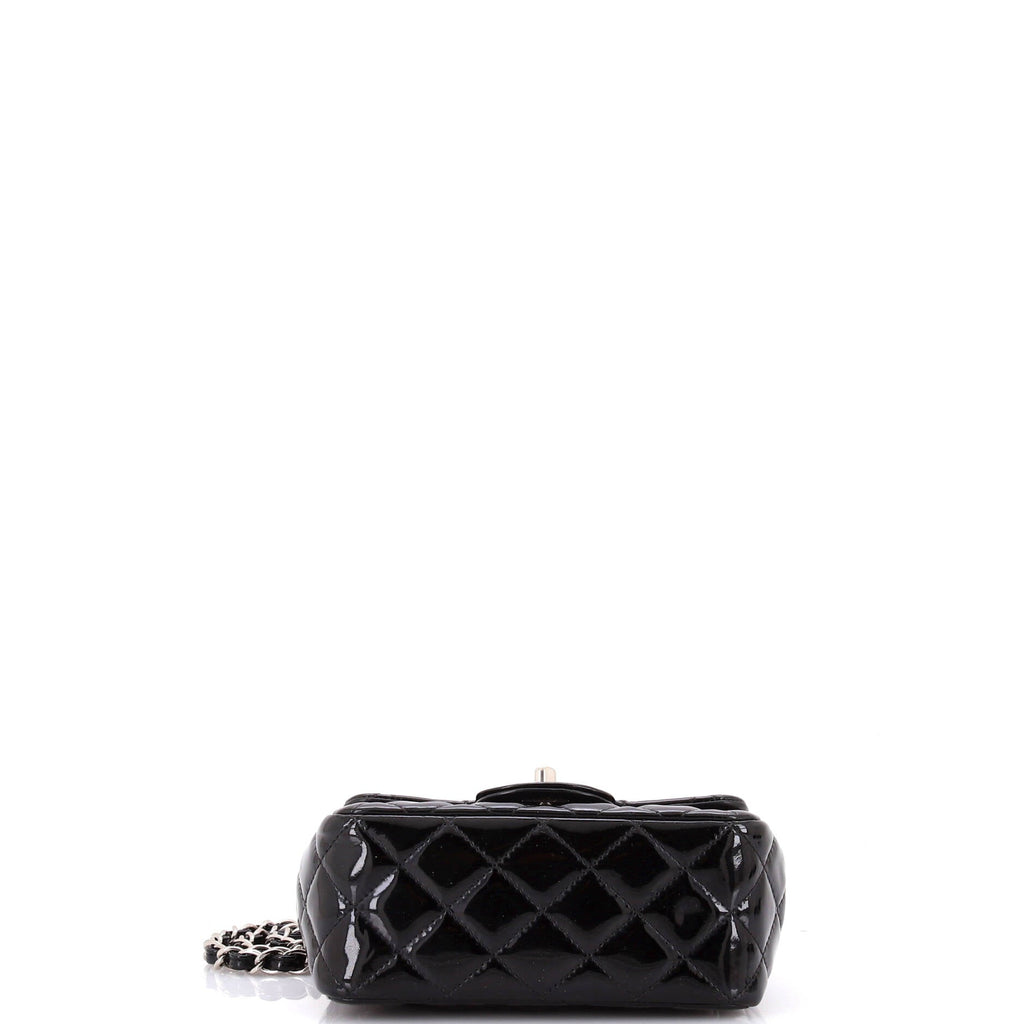 Square Classic Single Flap Bag Quilted Patent Mini