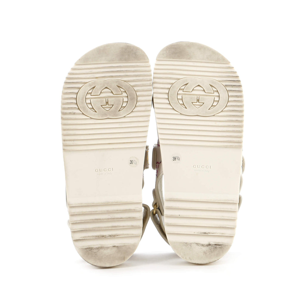 Women's Slingback Sandals Crystal GG Embellished Canvas