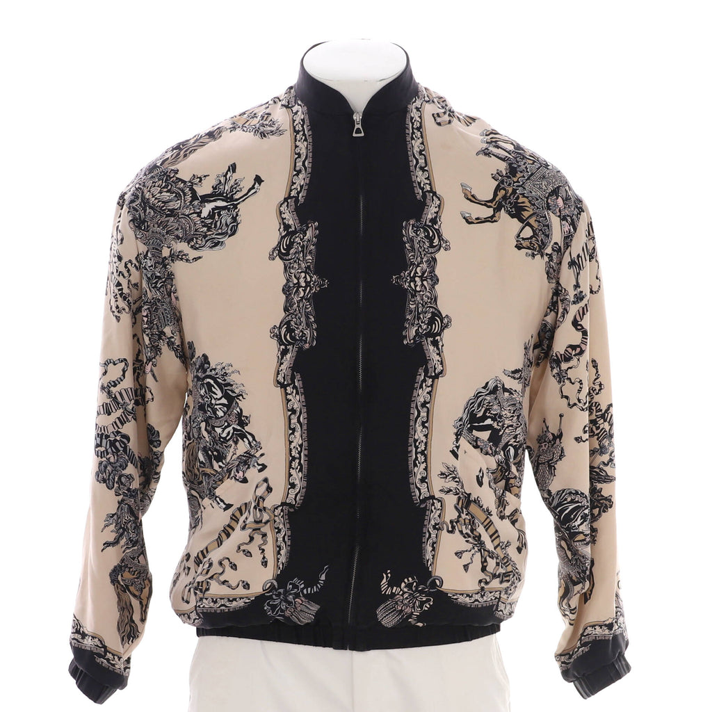 Men's Bomber Jacket Roi Soleil Printed Silk