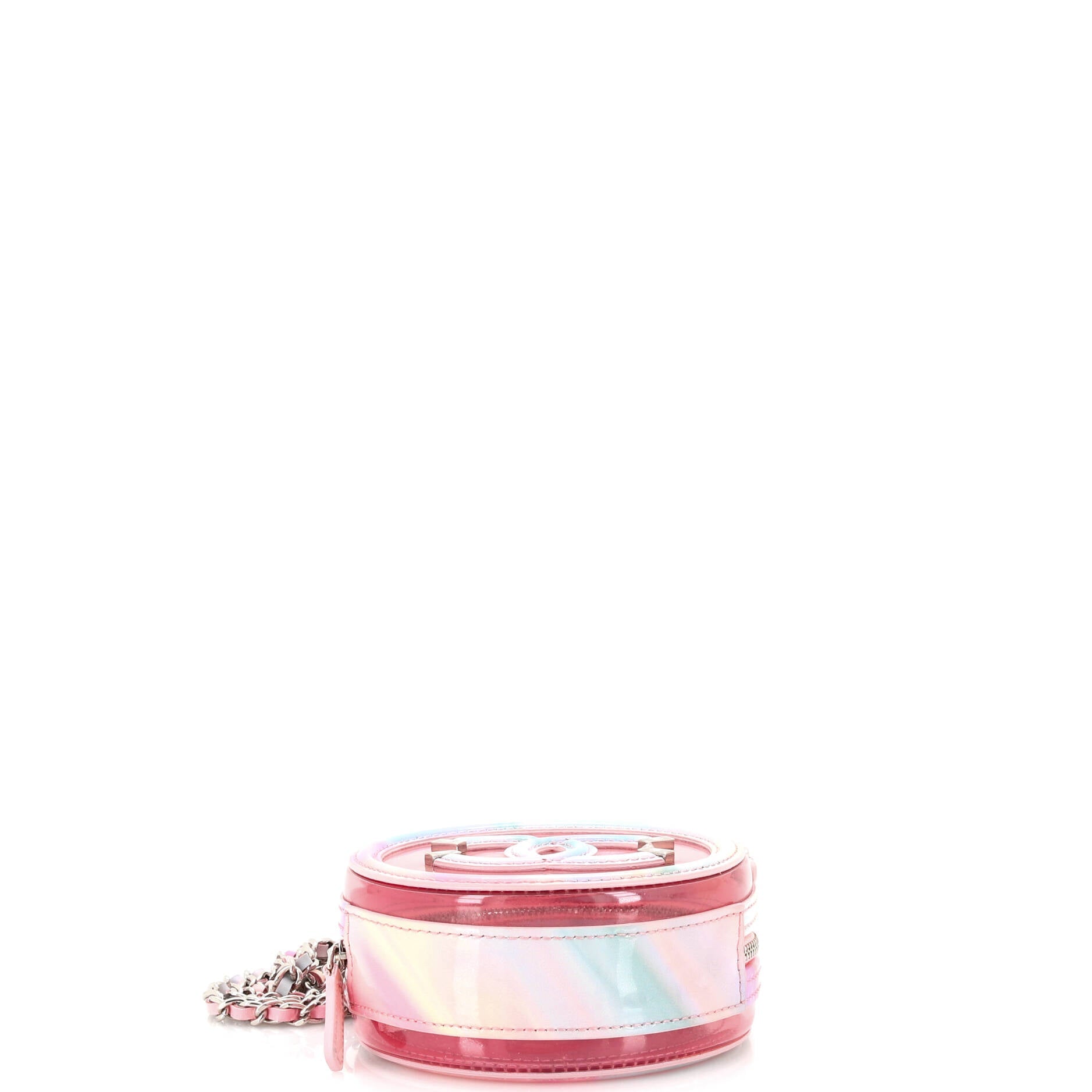 Filigree Round Clutch with Chain PVC with Lambskin Mini