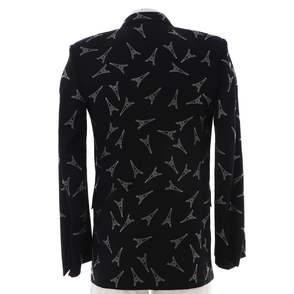 Men's Eiffel Tower Blazer Crystal Embellished Viscose Blend