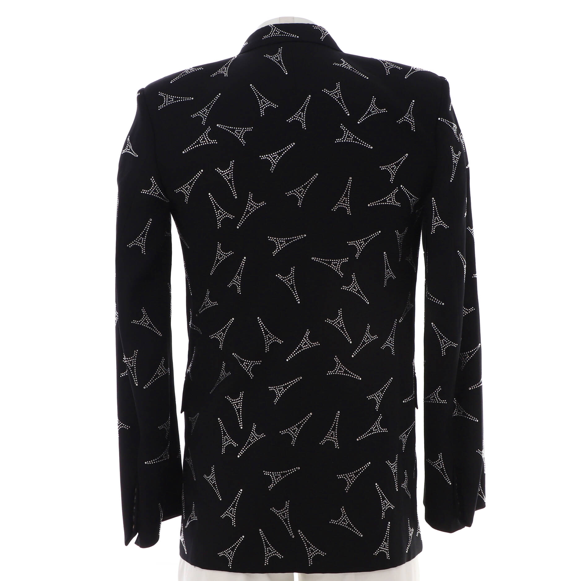 Men's Eiffel Tower Blazer Crystal Embellished Viscose Blend