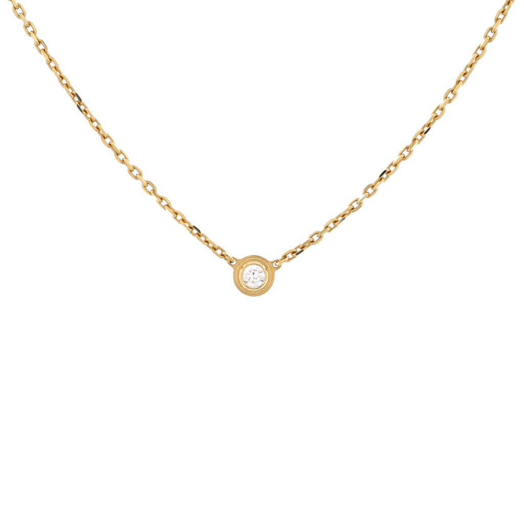 Cartier D'Amour Pendant Necklace 18K Yellow Gold and Diamond XS