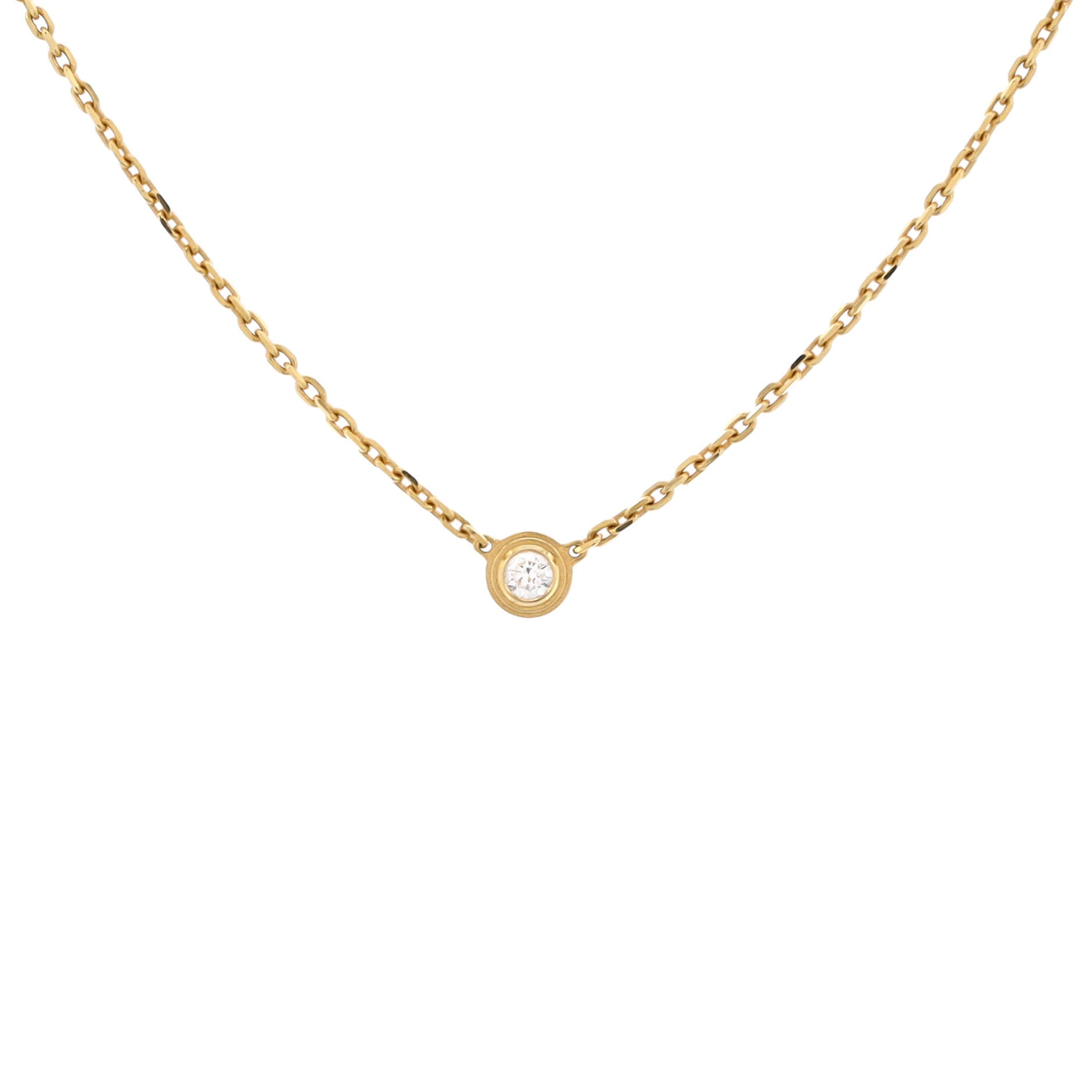 Cartier D'Amour Pendant Necklace 18K Yellow Gold and Diamond XS