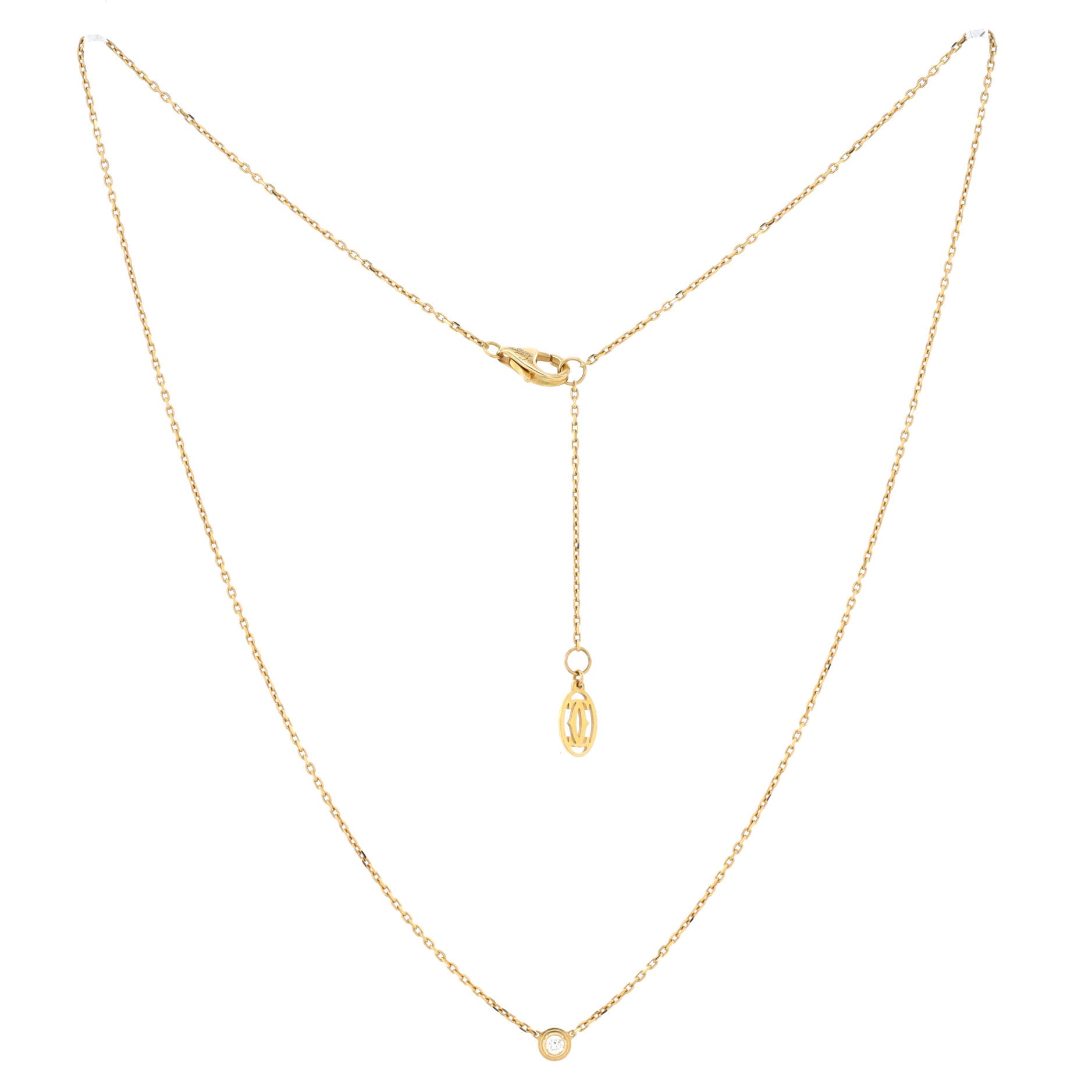 Cartier D'Amour Pendant Necklace 18K Yellow Gold and Diamond XS
