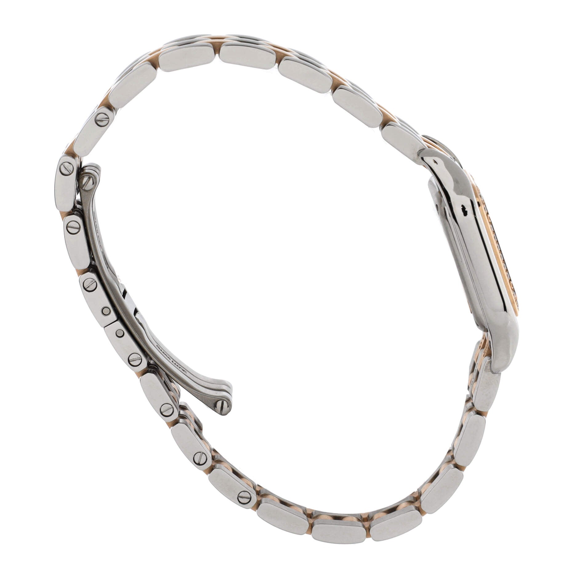 Panthere de Cartier Quartz Watch Stainless Steel and Rose Gold with Diamond Bezel 22
