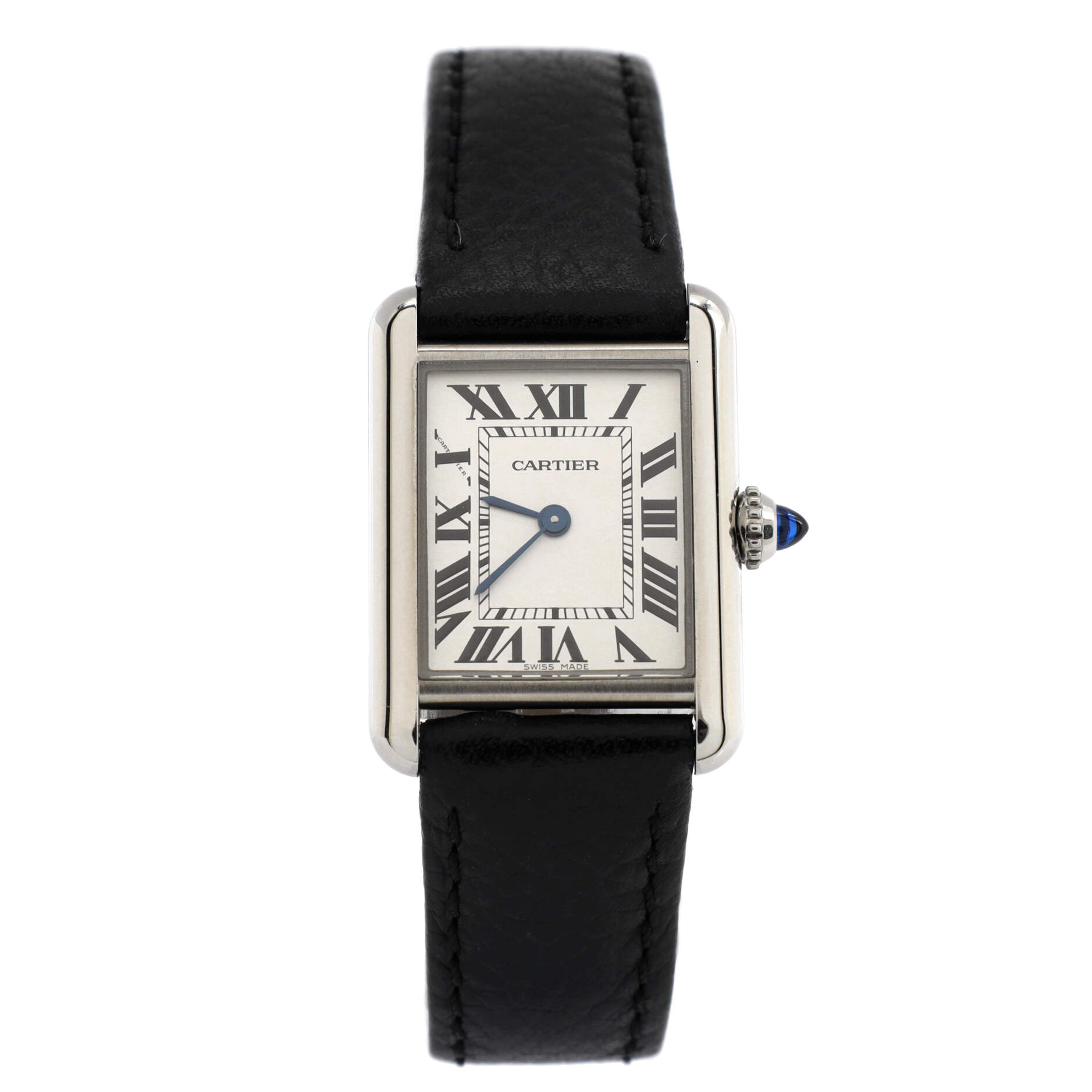 Must de Cartier Tank Quartz Watch Stainless Steel and Leather 22
