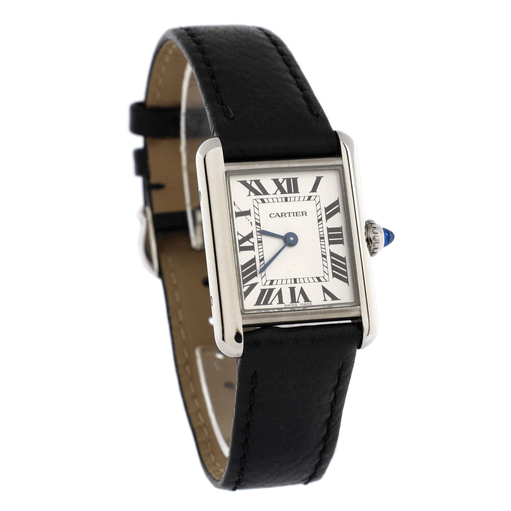 Must de Cartier Tank Quartz Watch Stainless Steel and Leather 22