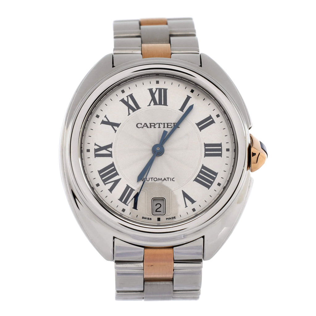 Cle de Cartier Automatic Watch Stainless Steel and Rose Gold 35
