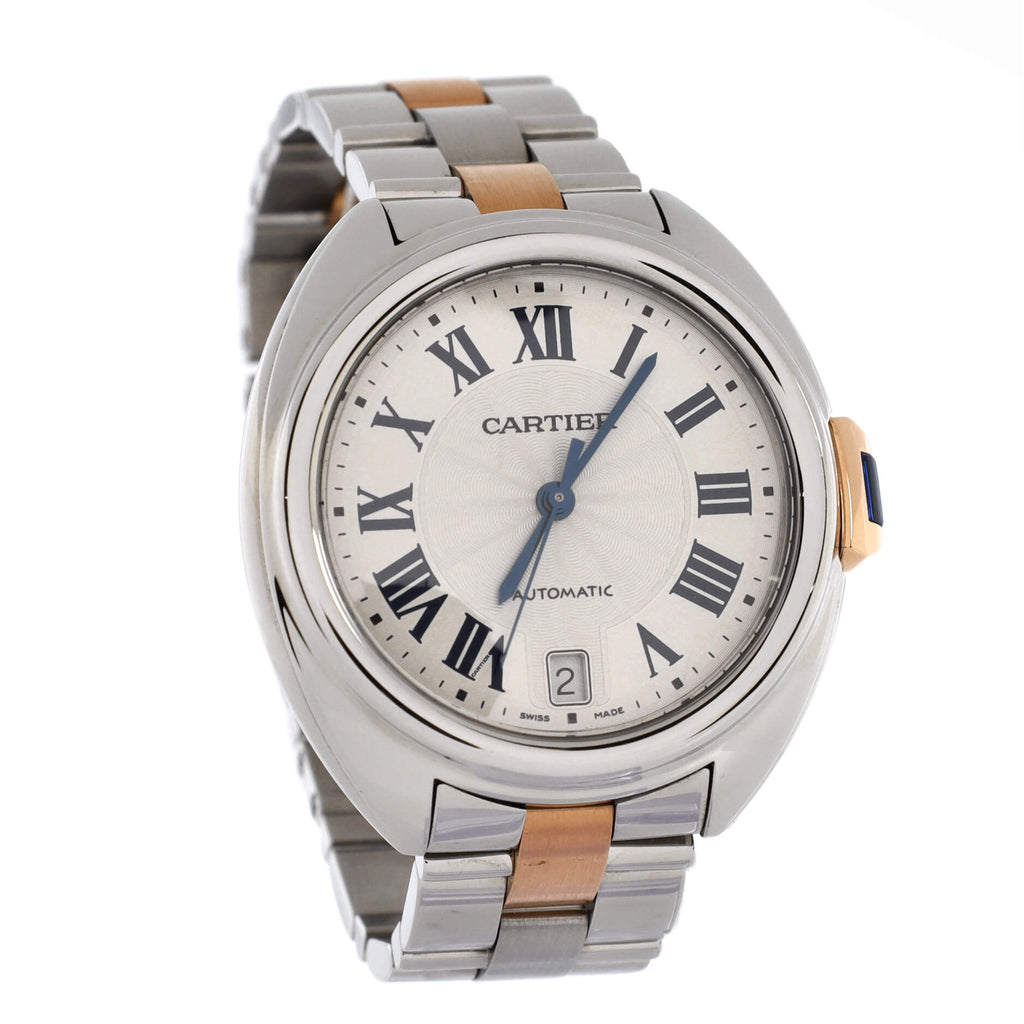 Cle de Cartier Automatic Watch Stainless Steel and Rose Gold 35