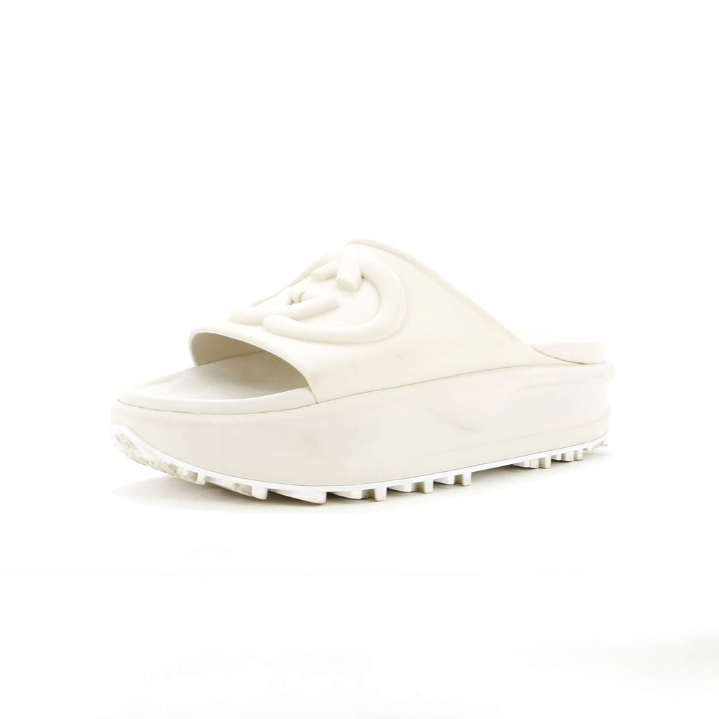 Interlocking G Platform Slide Sandals GG Rubber